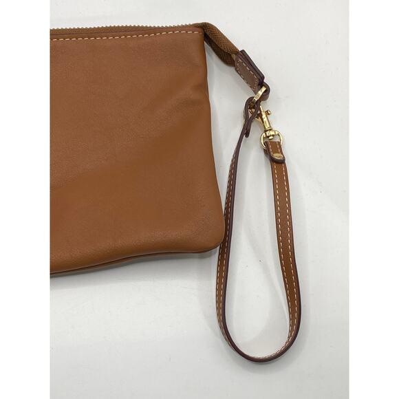 BERACAMY Women's Brown Leather Square Wrist Wallet - Picture 3 of 7